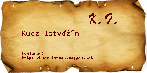 Kucz István névjegykártya